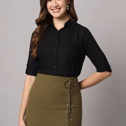 funday fashion Women Regular Fit Solid Casual Shirt-picture-31