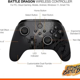 PowerA Battle Dragon™ Wireless Controller for PC and Cloud GamingGamepad image 2