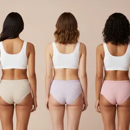 bodymist Pack of 3 Women Hipster Multicolor Panty image 3