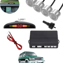 maties 4 Parking Silver Sensor With Led Display ,Buzzer ForQualisToyota2004 Universal Increased Safety For Passengers Silver Parking Sensor 212 Parking Sensor image 1