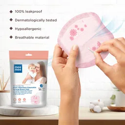 meemee Ultra Thin Honey Comb Disposable Nursing Breast Pad image 4