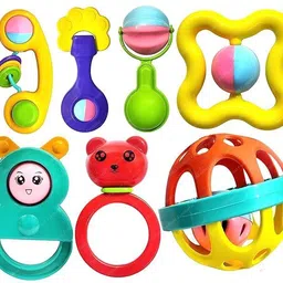 touby toys 7 Pcs Rattle Set Toys for New Born,Safe Non Toxic, high Quality Toys Rattle Rattle-picture-13
