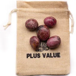 plus value Rhodochrosite Tumbled Pebbles Stone 100gram in Jute Bag Regular Asymmetrical Crystal, Quartz Stone-picture-19