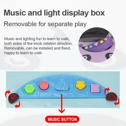 panda baby products Musical Activity Walker With Parent Rod image 2