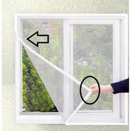 buyagain HDPE - High Density Poly Ethylene Infants Washable 2x4 ft white Heavy Quality Window Mosquito Net with Tape (Easily Open and Close) Mosquito Net-picture-17