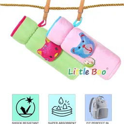 little boo Soft Plush Stretchable Baby Feeding Bottle with Cute Design Valvet Cover - 250 ml image 4