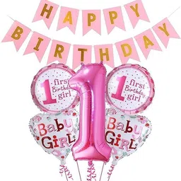 groovy dudz Solid Pink 1st Birthday Decoration Balloon-picture-22