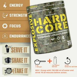 hulk nutrition HardCore Pre-Workout For Insane Focus,Energy With Creatine & Caffeinated Punch Sports Drink image 5