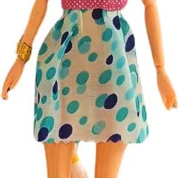 shizuha Fashion Doll Set with Polka Dot Dress, Pink Braided Hair and Accessories-picture-21