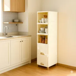 maxtid Plastic 5 Layer White Cabinet – Durable Plastic Organizer Storage Basket-picture-13