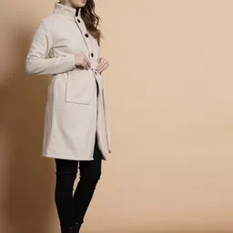 rigo Polar Fleece Solid Coat For Women image 3