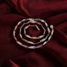 UNISEX STYLE MULTY/SILVER CHAINS STANDARD TRENDING CHAINS HIGH QUALITY CHAIN Silver Plated Stainless Steel Chain-image-25