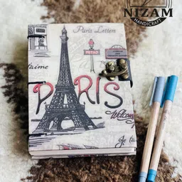 Paris Print special binding A5 Diary Un-Ruled 200 Pages (Multicolor) 7x5 inch A5 Diary 200 200 Pages-image-58