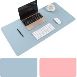 Dhruv Mart Leather Desk Pad Protector,Mouse Pad,Office Desk Mat, Non-Slip PU Leather Desk Blotter,Laptop Desk Pad,Waterproof Desk Writing Pad for Office and Home 80 X 40 CM Non Slip Base Mousepad-picture-18