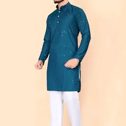 raj traders Men Viscose Rayon Kurta Pyjama Set-picture-23