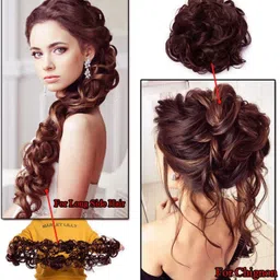 d-divine Women Messy Frill Extensions For Ponytail And Bun Juda Maker Extension Hair Extension image 5