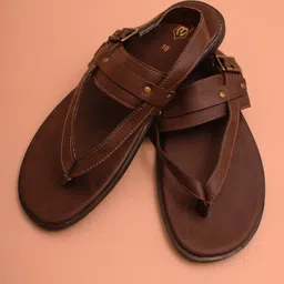 manyavar Deep Mahogany Brown Ethnic Sandals|Men's Ethnic Jutti | Sandals for Men Party Wear For Men image 2