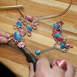 beadsnfashion Copper Plated Aluminium Wire, Art and Craft Colourful Wire for Jewellery Making, Flower Decoration and Floral Arrangement Copper 10 Mtrs, Size 1 mm image 3