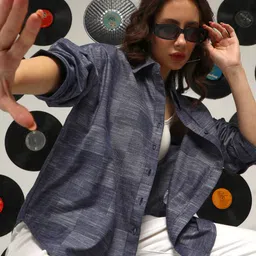 Women Regular Fit Solid Spread Collar Casual Shirt-image-38