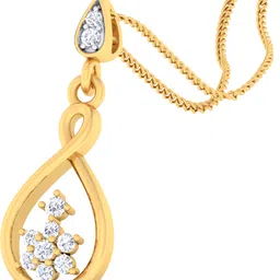 avsar AVP788YA 18kt Diamond Yellow Gold Pendant image 3