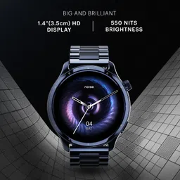 Noise Mettle 1.4'' display, Stainless Steel finish with Metal Strap, Bluetooth Calling Smartwatch image 4