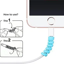 ROYALGUDGET 4 Pcs Mobile Charging & Earphones Cable Protector (Multicolor) Cable Protector image 2