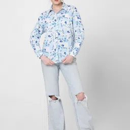 vero moda Women Regular Fit Printed Spread Collar Casual Shirt image 5