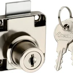 4-you Steel HQ 261 Multipurpose Drawer Lock with 2 Reversible Key ( Silver Pack of 12) Combination Lock image 2