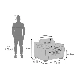 urban ladder create Trissino 1 Seater Leather Sofa in Wine Colour image 5