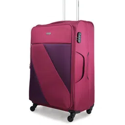 CARRIALL Red & Purple Color-Blocked Trolley Bag image 5