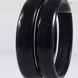 NMII Set of 2 Textured Glossy Bangles-image-9