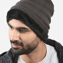 The Bro Code Men Self Design Beanie image 1
