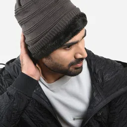 The Bro Code Men Self Design Beanie image 2