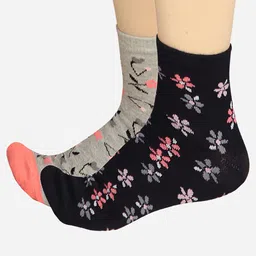 Bodycare Women Pack Of 2 Patterned Odour-Free Mid-Calf-Length Socks-picture-10