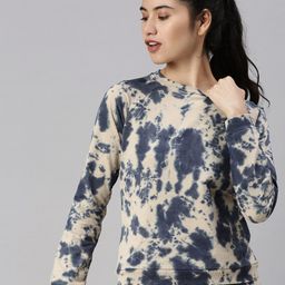 De Moza Women Navy Blue Cotton Sweatshirt-picture-25