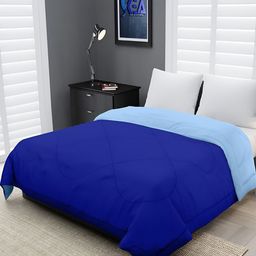 RF RELAXFEEL Blue Geometric Heavy Winter 233 GSM Double Bed Comforter-picture-4