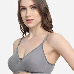 VStar Women Grey Seamless Full Coverage Medium Support T-Shirt Bra image 4