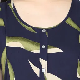 9shines Label Blue Printed Maternity Maxi Nightdress image 3