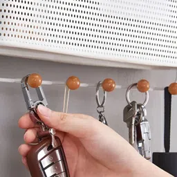 Arhat Organizers White Wall Mounted Rack With Key Holder image 3