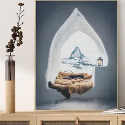 INDIAN CLASSIC ART White & Blue Photo From A Cozy Igloo Art-picture-12