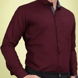 pinkmint Men's Solid Regular Fit Shirt image 2