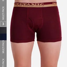 T.T. Men Titanic ICD Assorted Long Pack Of 3 Pure Cotton Trunks-image-96
