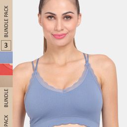 Amour Secret Pack of 3 Anti-Odour Sports Bra - Lightly Padded-picture-43