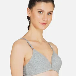 Poftik Medium Coverage Lightly Padded Cotton T-shirt Bra With Side Shaper image 2