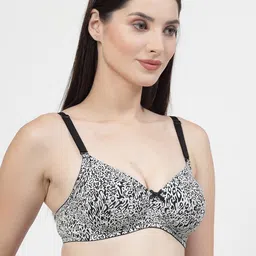 DressBerry White Abstract Printed Padded T-shirt Bra with All Day Comfort image 5