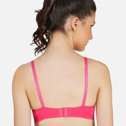 Poftik Medium Coverage Lightly Padded Cotton T-shirt Bra With Side Shaper image 2