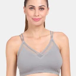 Amour Secret Grey & Pink Bra Lightly Padded image 4