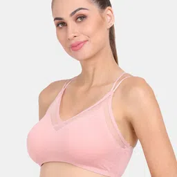Amour Secret Grey & Pink Bra Lightly Padded image 3