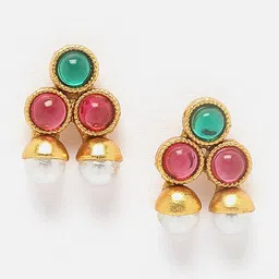 ZENEME Gold-Plated Cubic Zirconia-Studded Jewellery Set image 3