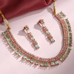 justpeachy Gold-Plated AD-Studded Jewellery Set-picture-41